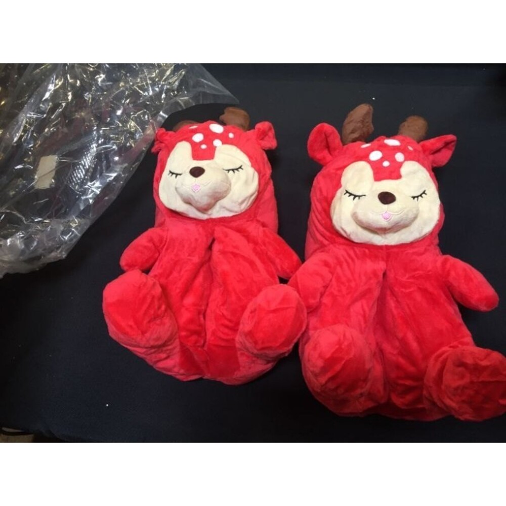 Red Deer Slippers Adult Sz Med